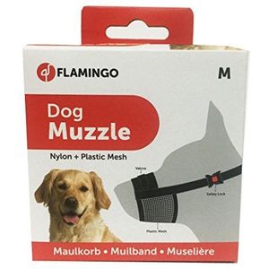 Flamingo Muilkorf van zacht nylon voor honden, 40-67 cm, maat M