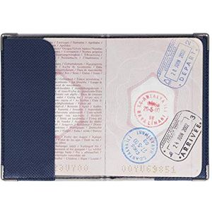 Color Pop® Paspoortbescherming, RFID-bescherming, gemaakt in Frankrijk, van pvc, bescherming van persoonlijke gegevens, 13,4 x 9,6 cm, Marineblauw, 13,4 x 9,6 x 0,4 cm, Klassiek