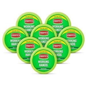 O'Keeffe's Working Hands Value Size Jar 193 g (8 Pack) - Handcrème voor extreem droge, gebarsten handen | Verhoogt onmiddellijk het vochtgehalte, creëert een beschermende laag en voorkomt vochtverlies