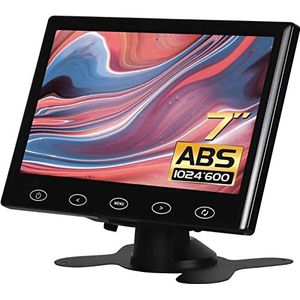CCTV-monitor 7 inch HDMI-monitor 16: 9-scherm 1024 * 600 AV VGA-ingang Touch-knop/ingebouwde luidspreker voor Raspberry Pi, huisbeveiliging, CCTV-camera, pc-display, door WHOLEV