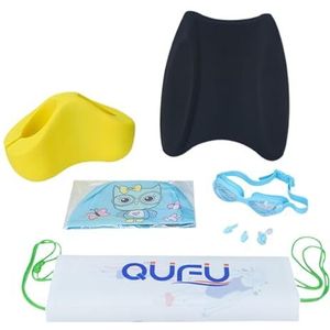 Oshhni Zwemtrainingsuitrusting Set Trekboei Beenvlotterbenodigdheden Flotatie Zwemtrainer Hulp Kickboard voor kinderen, binnen