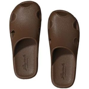 Dia's, Baotou Soft Sole Buitenkleding Thuis Binnensandalen Pantoffels,voor dames en heren(Dark Brown,45 EU)