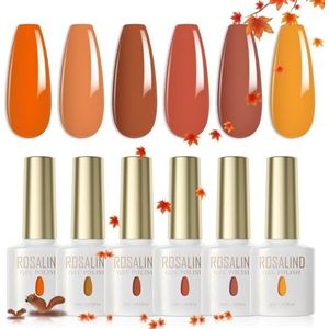ROSALIND - UV Nagellak Set - Oranje Geel Bruin - 6 Kleuren - Soak-off Gel - Herfstkleuren