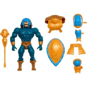 Masters of the Universe Origins Turtles of Grayskull Man-At-Arms actiefiguur speelgoed, 16 articulaties, TMNT & MOTU crossover met accessoires