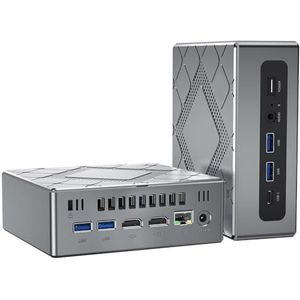 NiPoGi CK10 Mini PC W11 Pro Ιntel Core i5 12600H (12C/16T, 4,5GHz, 18MB cache) Mini Computer Bureau 16GB×2 RAM 3200MHz + 512GB M.2 NVMe SSD, WiFi 6/BT5.2/2*HDMI + VGA Triple 4K UHD Display/Type C/RJ45
