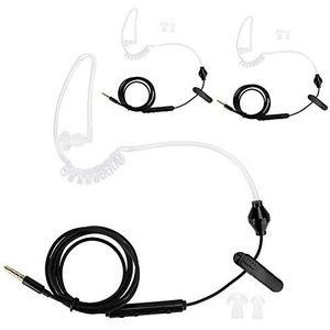 Gekke Verkoop TPE comfortabele kleine Hrt-1 hoofdtelefoon, 1 m kabel 3,5 mm standaard stekker draagbare lichtgewicht luchtslang headset voor computer pc-tablet (zwart)