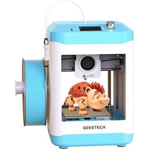 GEEETECH M1 Mini 3D-printer, 3D-printer voor beginners met dubbele directe aandrijving-extruder, 250 mm/s printsnelheid, kleurenscherm, drie koelventilatoren en filamentbreekherkenning