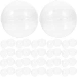 100pcs Small Round Capsules Clear Containers Empty Fillable Capsules Twisted Balls for Gumball Vending Machines Surprise Gift 50mm