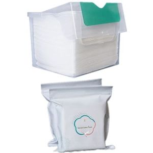 1 doos van 50 stks Wegwerp Handdoek voor Wassen Gezicht Katoenen Pads Cosmetisch Katoen Voeg 50 vervanging navulling Kan nat en droog