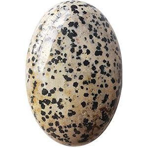 Lovionus89 Dalmatiër Jaspis Zorgenstenen, Natuurlijke Ovale Palm Zak Helend Kristal Massage Spa Energiesteen