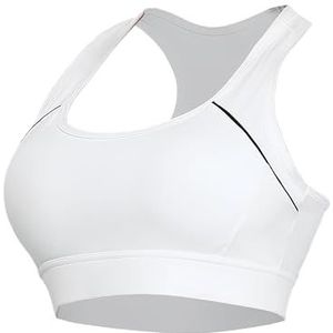 Paeceioni Sportbeha's voor dames, zeer goede ondersteuning, comfortabele slaapbeha's voor dagelijks gebruik, comfortabele beha's, Wit, M