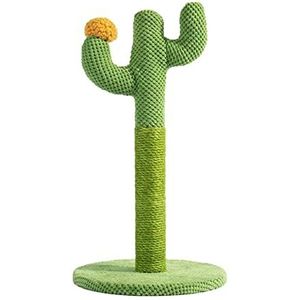 JIAWEIIY Cactus Kat Krabplank Kat Krabpaal Multifunctionele Interactieve Kat Speelgoed Met Haar Bal Kat Boom Klimmen Tool (B)