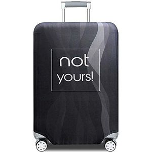 Yekeyi reiskoffer beschermer rits kofferhoes wasbare print bagagehoed 46 - 81 cm, zwart., L