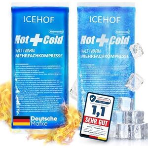 ICEHOF Koelpads (2 x groot), moderne soft-gel, lange koelduur, koelpack, gel, koelkussen, koelcompressen, koelcompres, koelcompres, koelzak, ijszak, vormbaar
