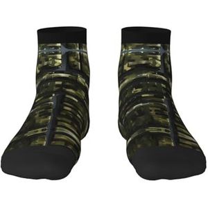 Leger digitale camouflageprint veelzijdige sportsokken voor casual en sportkleding, geweldige pasvorm voor voetmaten 36-45, Leger Digitale Camouflage, Eén Maat