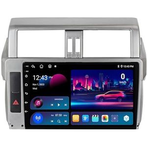 Android 14 Dubbel Din Autoradio Voor Toyota Prado 2013-2017 Hoofdunit 9""IPS Touchscreen Multimediaspeler met achteruitrijcamera Ondersteuning Carplay Bluetooth GPS Sat Nav RDS SWC(P18 8Core 6+128G)