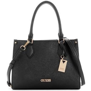 GUESS Kinsley Kleine Carryall, Zwarte bloemenprint, One Size, Boekentas