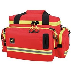 tee-uu MIC-S Noodtas rood | EHBO-tas | reddingstas | ideaal gedimensioneerd | 11,5 liter hoofdvak | praktisch | waterdichte bodem | gevoerd | handschoendispenser, rood, Noodtas