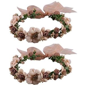 2 Stuks Bruids Accessoires Mode Hoofdbanden Bruids Hoofddeksel Bruid Hoofdband Meisje Bruiloft Bloemen