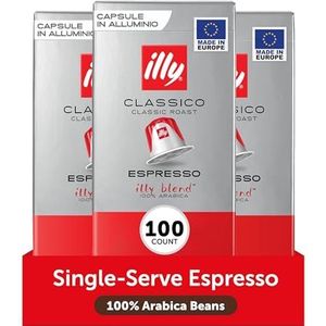 Café Illy Torréfié CLASSICO en capsules compatibles* - 10 étuis de 10 capsules