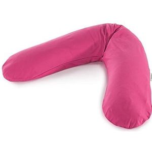 Het originele THERALINE zwangerschaps- en voedingskussen | gevuld met fijne zandparels | incl. buitenhoes ""Fuchsia"" | 190 cm
