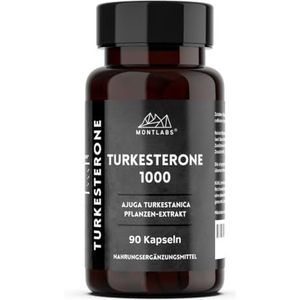 Turkesteron | 1000 mg per dagelijkse dosis | 90 capsules | natuurlijk anabole voedingssupplement | met zwarte peperextract | beste biologische beschikbaarheid en verdraagzaamheid