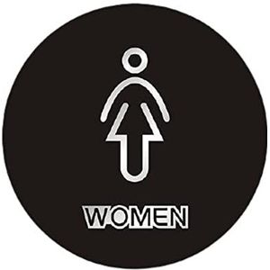 Toiletbord, WC-deurbord Plaathouder Badkamer Wandborden, Creatieve Persoonlijkheid Openbaar Toilet Mannen en Vrouwen Ronde Signage (Kleur: 1) (1) (4) (Color : 4)