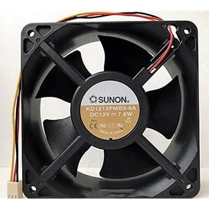 LMNCBVYA KD1212PMBX-6A 12V 7.6W 120mm x 120mm x 38mm 3-Pin High-Performance Cooling Fan