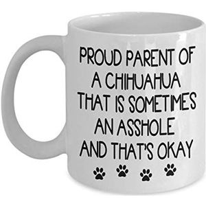 874 Koffiemok Chihuahua Chihuahua Hond Mannen Vrouwen Liefde Thee Cup Grappige Keramische Mok Novely Werk Mok voor Kantoor Werk Iedereen 330Ml