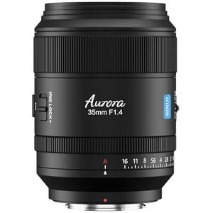 SIRUI Aurora 35mm F1.4 Full Frame Autofocus Lens, Groothoek Prime Lens voor X Mount Camera's X-T5, X-H2, X-Pro3, X-S20, Zwart