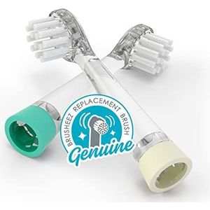 Little Brusheez® Set van 2 vervangende opzetborstels - veilige en zachte elektrische opzetborstels voor kinderen van 1-3 jaar Sonische tandenborstel (Fuzzy The Fox)