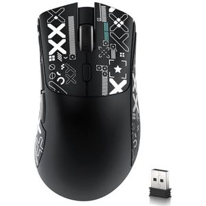 MAMBASNAKE R1 - Draadloze Gamingmuis - Zwart - Tri-mode Connectiviteit - 5 Programmeerbare Knoppen - 18000 DPI