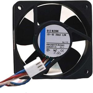 LMNCBVYA High-Performance 612N/2HH DC 12V 3.0W Axial Cooling Fan - 60x60x25mm 4-Pin Design for Efficient Cooling Solutions
