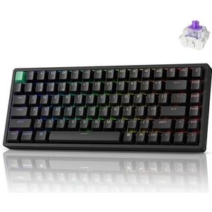 Keychron K2 HE Draadloos gaming-toetsenbord, 75% Hall-effect, Rapid Trigger, 2,4 GHz Bluetooth 5.2-aansluiting, magnetische schakelaars, hot-swappable, RGB-achtergrondverlichting, PBT-toetsdoppen