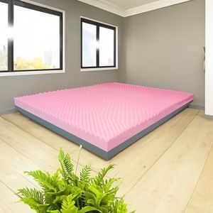 Comfy Line Memory Topper + vaste topper, orthopedisch, hoogte 6 cm, topper memory en stijf voor eenpersoonsbed 100 x 200 cm, topper zonder bekledingsstof, inklapbaar en personaliseerbaar, model London