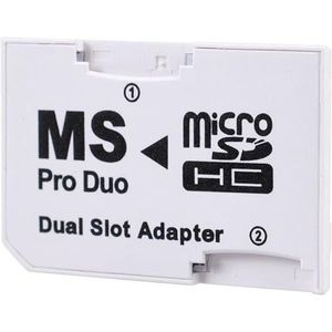 CABLEPELADO Micro SD naar Memory Stick Pro Duo Dual Adapter, Converter Compatibel tot 64 GB