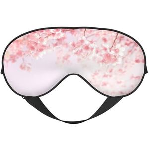 Roze kersenslaapmasker, oogmasker om te slapen, volledig verstelbare oogbeschermers voor vrouwen/mannen