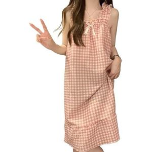 Nachthemd in neutrale tinten, veelzijdige loungewear for dames, mouwloos nachthemd, zachte stretch nachtkleding, ontspannende jurk for thuis, ademende pyjama for yoga, lezen, comfort for het hele seiz