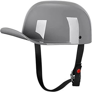 Motorhelm, Vintage stijl motorhelm for heren en dames, ECE-goedgekeurd, open scooterhelmen for volwassenen, zomer, maat F, XL = 61-62 cm(F,M=5758CM)
