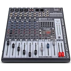 Audiomixer, Audio MD-8 8- Channel Audio Mixer DJ Controller Sound Board met 24 DSP Effect USB Bluetooth XLR Jack Aux -invoer Eenvoudig te gebruiken en te bedienen