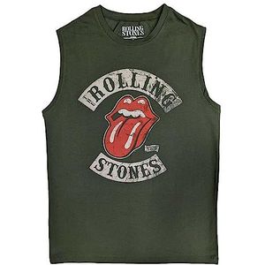 The Rolling Stones Tank Top Muscle T Shirt Tour 78 nieuw Officieel Unisex Groen M
