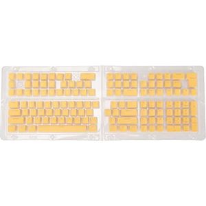 Vervangende Keycaps, High Fastness Doubleshot Injection PBT Pudding Keycaps voor Office (Geel)