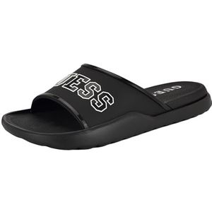 GUESS Heren Mylas Slide Sandaal, zwart Multi 001, 7 UK, Zwart Multi 001, 41 EU