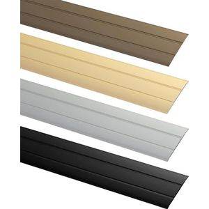 ALPENSTAHL Overgangsprofiel, zelfklevende platte rail voor vloeren, laminaat en nog veel meer. Lengte 100 cm, breedte 37 mm, deurlat in bronsbruin, 1 stuk