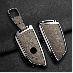 Sleutelbehuizing Legering Autosleutel Case Cover Shell Fob Voor BMW X1 X3 X5 X6 X7 1 3 5 6 7 Serie G20 G30 G11 F15 F16 G01 G02 F48 Autosleutelhoesje(A Elephant Grey 2)