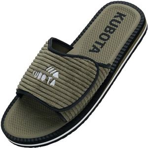 Kubota Badslippers met Klittenbandsluiting - Badslippers Heren & Dames - Slippers zomer voor strand - Schoenen voor douche en sauna - Khaki - 41