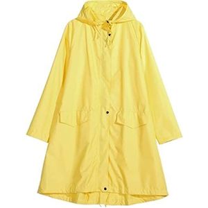 Regenjas Regencape Lange Regenjas Dames Waterdichte Lichte Poncho's Met Capuchon Toeristische Outdoor Wandelregenjas Regenponcho Herbruikbaar(Color:Yellow,Size:M)