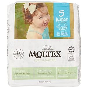 Moltex Pure & Nature Luiers Maat 1-6 (Maat 5 Junior) Wit