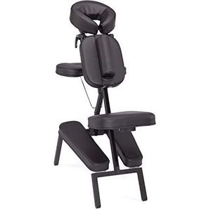 WellTouch Vital Massagestoel, inklapbaar, zwart, stoel voor mobiele massage en shiatsu, inclusief oprolbare draagtas