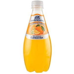 24x San Benedetto Prima Spremitura Clementina Passione Italiana PET 40cl Soda 100% Italiaanse drank gasvormige sinaasappel-lemonade